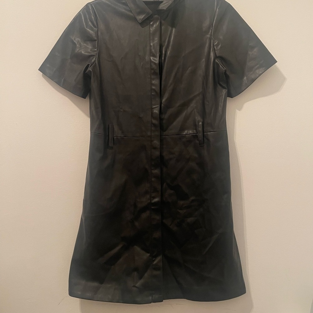 J. Crew Black Sheath Mini Dress with Mandarin Collar